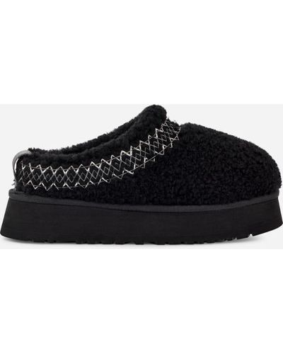 UGG ® Tazz ®braid Sheepskin Clogs|slippers - Black
