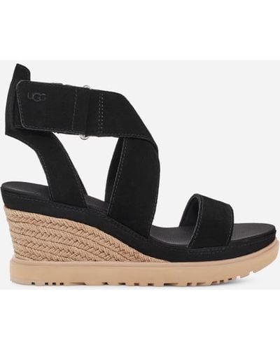 UGG ® Ileana Ankle Suede Dress Shoes|sandals - Black