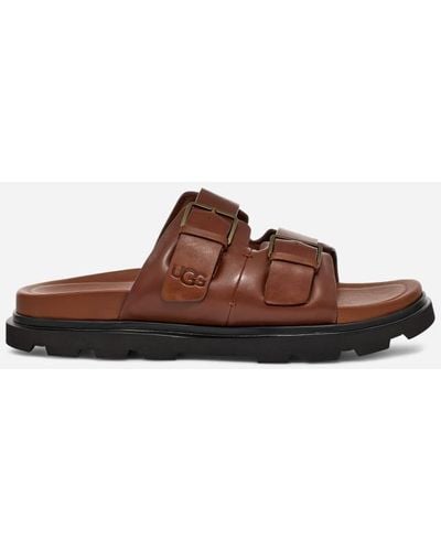 UGG Mule Capitola Buckle pour homme | UE in Brown, Taille 43, Cuir - Noir