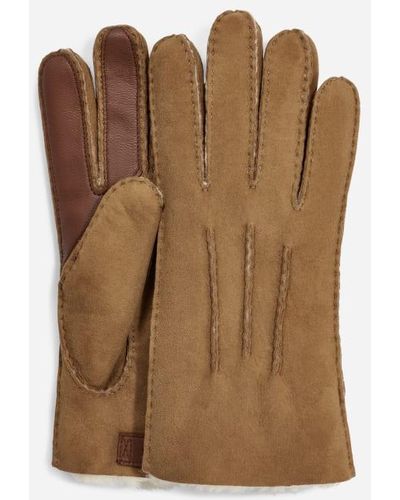 UGG Sheepskin Side Tab Tech Glove - Brown