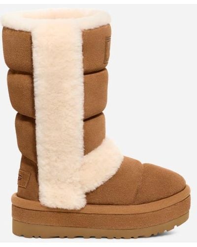 UGG ® Classic Chillapeak Tall Sheepskin/suede Classic Boots - Brown