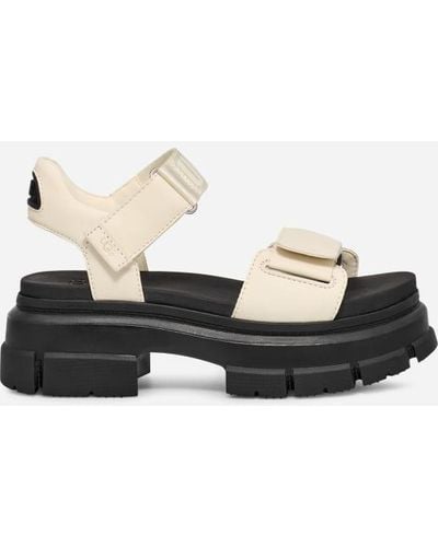 UGG ® Ashton Ankle Fabric/nubuck Sandals - Black