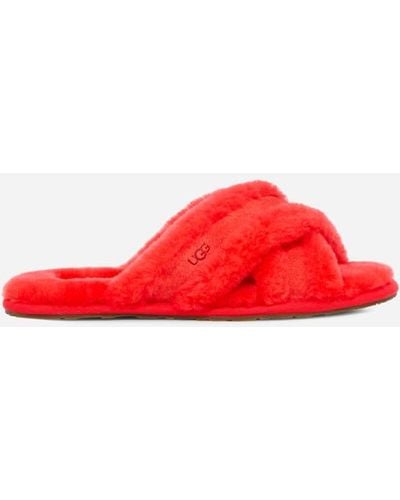 UGG ® Scuffita Sheepskin Slippers - Red
