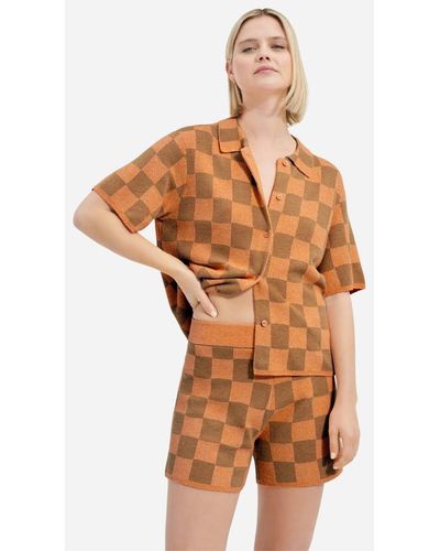 UGG Sweat boutonné Jeannie pour in Orange/Brown, Taille XL - Marron