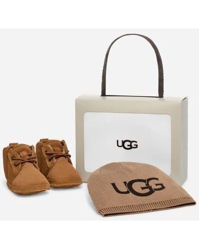 UGG ® Infants' Baby Neumel & ® Beanie Suede Classic Boots|hats - White