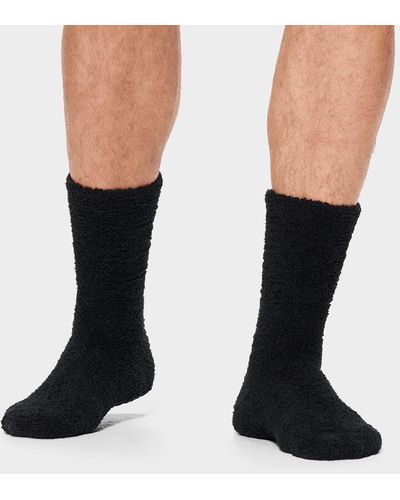 UGG Mens Fincher Ultra Cozy Crew Casual Sock - Black