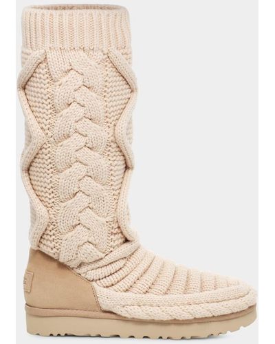 UGG Women's Classic Tall Chunky Knit Boot Classic Tall Chunky Knit Boot - Natural