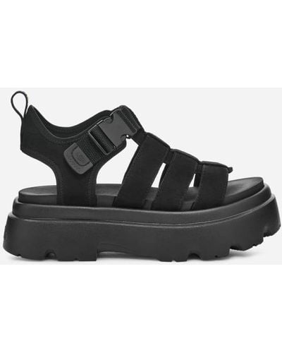 UGG ® Cora Nubuck/textile/recycled Materials Sandals - Black