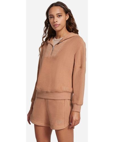 UGG ® Stephny Mixed Hoodie Cotton Blend/recycled Materials - Brown