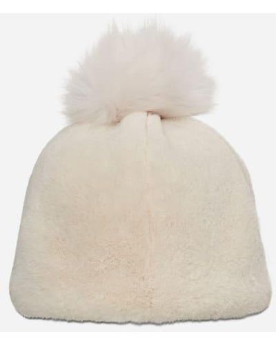 UGG ® Faux Fur Beanie W Pom Hats - White