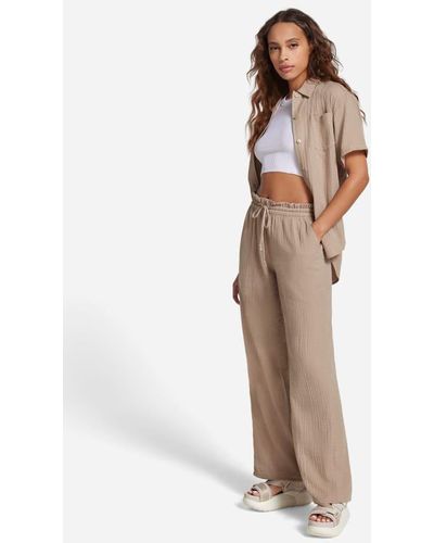 UGG Pantalon large Karrie pour femme | UE in Brown, Taille L, Coton - Neutre