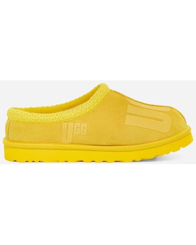 UGG Tasman Scatter Graphic Suede Clogs - Yellow