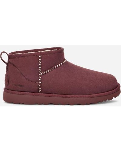 UGG X Madhappy Ultra Mini in Red, Taille 48.5, Cuir - Noir