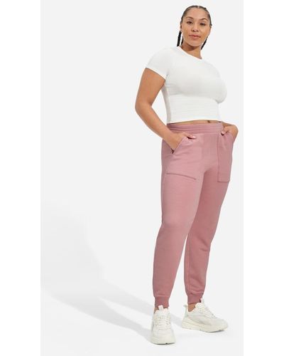 UGG ® Meela Jogger Brushed Fleece Pants - White