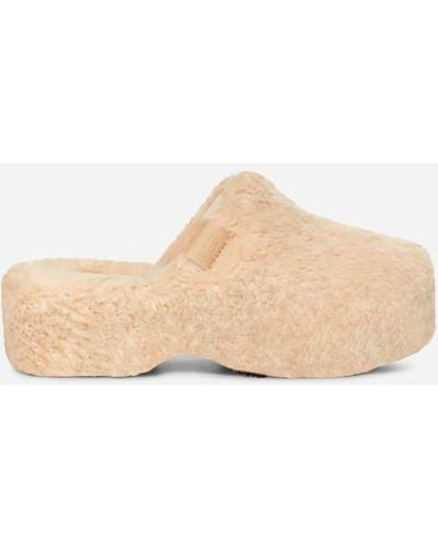 UGG ® Fuzz Sugar Clog Clogs|slippers - Natural