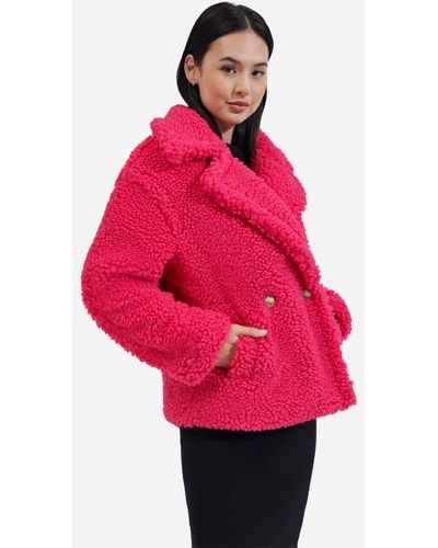 UGG Teddy court Gertrude in Cerise, Taille S, Autre - Rouge
