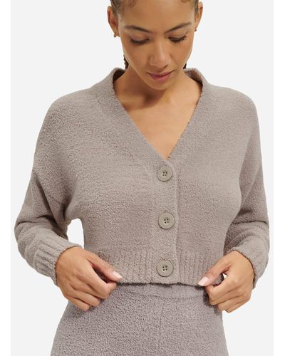 UGG ® Nyomi Cropped Cardigan Cozy Knit Cardigans - Gray