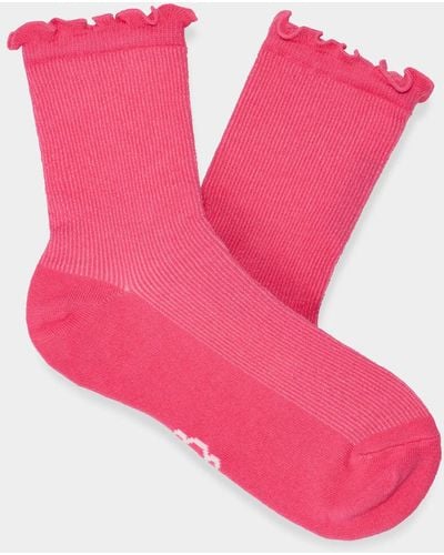 UGG Karsyn Lettuce Edge Sock - Pink