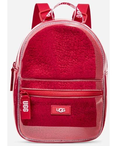 UGG ® Dannie Ii Mini Backpack Clear Faux Fur Backpacks - Red