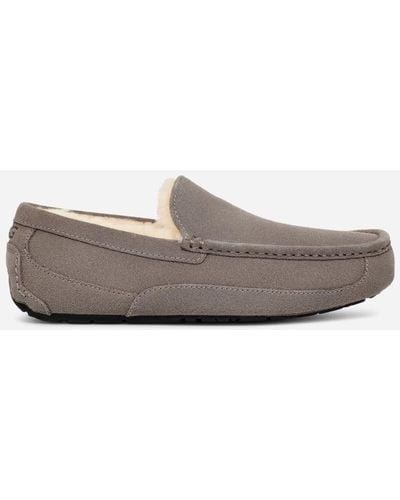 UGG Chausson Ascot pour homme | UE in Grey, Taille 41, Cuir - Noir