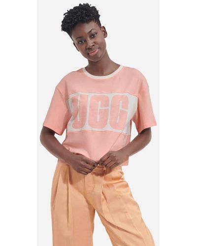 UGG ® Jordene T-shirt Met Logo En Blokkleuren - Roze