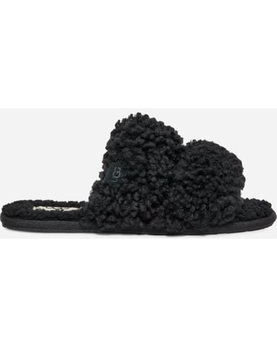 UGG ® Maxi Scuffetta Krullende Pantoffel - Zwart