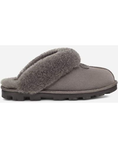 UGG Coquette Chaussons pour in Grey, Taille 36, Cuir - Gris