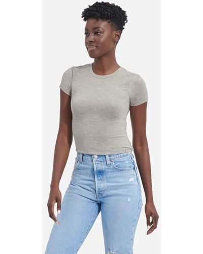 UGG T-shirt Miriam Baby pour femme | UE in Grey, Taille L, EcoveroTM - Blanc