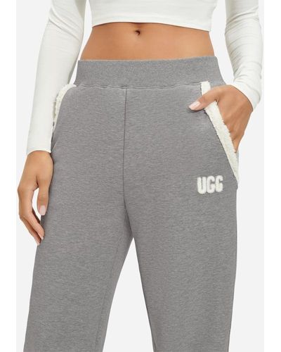 UGG Pantalon de jogging en polaire contrecollée Daylin pour in Grey, Taille XL, Fleece - Gris