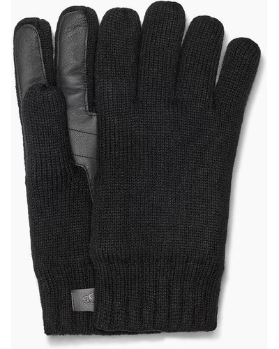 UGG M Knit Palm Patch Glove - Noir