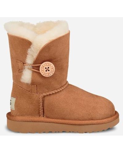 UGG ® Toddlers' Bailey Button Ii Boot Sheepskin Classic Boots - Brown