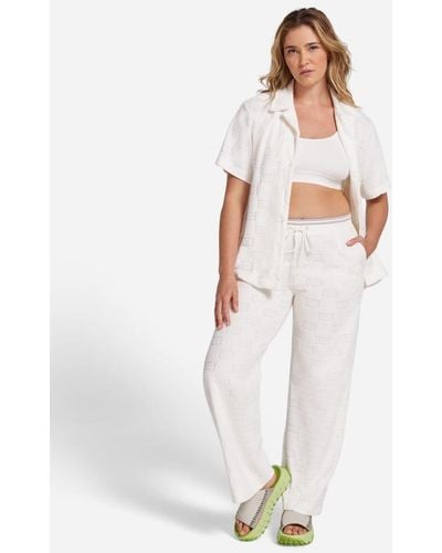 UGG Pantalon large block Rosalinda pour femme | UE in Nimbus, Taille L, Coton - Blanc