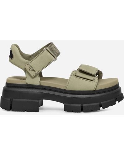 UGG ® Ashton Ankle Fabric/nubuck Sandals - Black