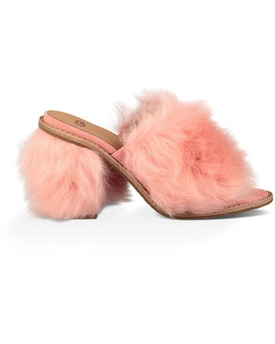 UGG Rosa Fluff Heel Sandaletten - Pink