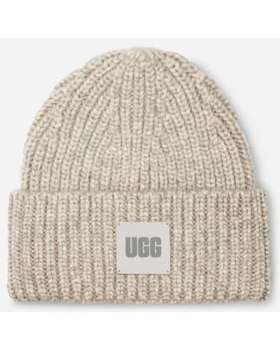 UGG Chunky Rib Beanie Acrylic Blend Hats - Black