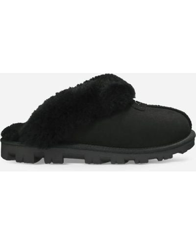 UGG Coquette Chaussons pour in Black, Taille 38, Cuir - Noir
