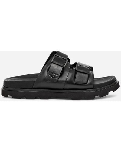 UGG Mule Capitola Buckle pour homme | UE in Black, Taille 42, Cuir - Noir