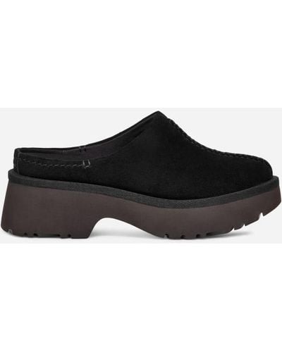 UGG Sabot New Heights pour femme | UE in Black, Taille 37, Daim - Noir