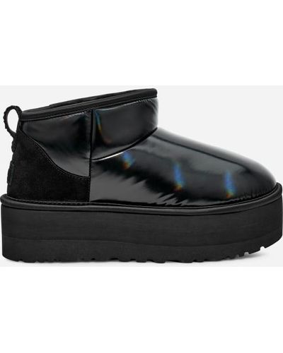 UGG ® Ultra Mini Platform Hi Shine Boot - Black