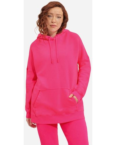 UGG Simone Boyfriend Hoodie Brushed Fleece Hoodies & Sweatshirts - Pink