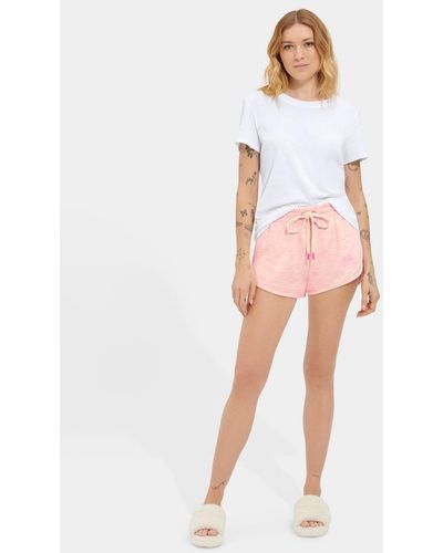 UGG Elliana Short Melange Cotton Blend Shorts - Pink