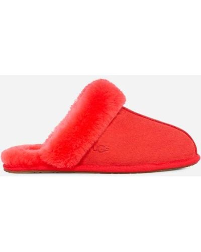 UGG Chausson Scuffette II pour in Cherry Pie, Taille 38, Cuir - Rouge