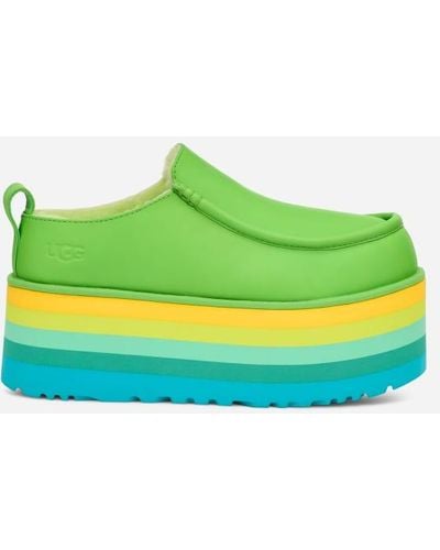 UGG ® Urseen Platform Sheepskin Clogs|slippers, Size M 8/w 9 - Green