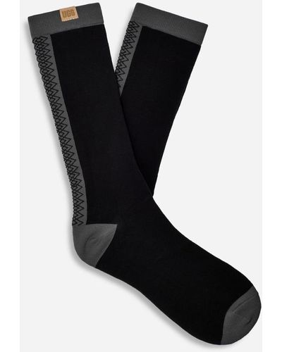 UGG Tasman Crew Sock Polyester Blend Socks - Black