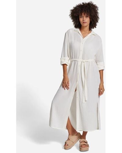 UGG Robe Anthea pour femme | UE in Nimbus, Taille S, Coton - Blanc
