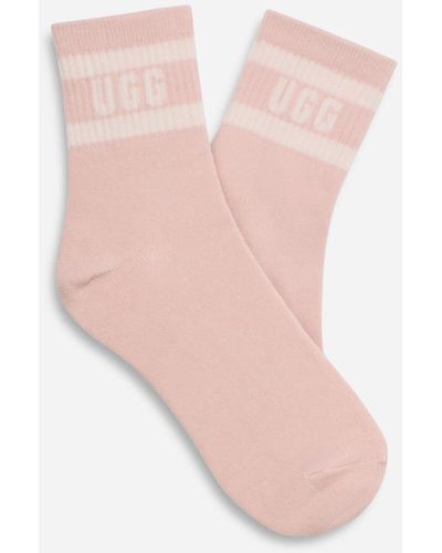 UGG Chaussette basse à logo Dierson pour femme | UE in Soft Rose/Delicacy, Taille O/S, Coton