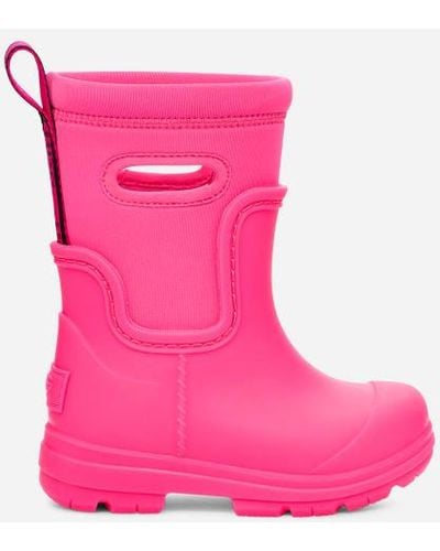 UGG Toddlers' Droplet Mid Synthetic/textile Rain Boots - Pink