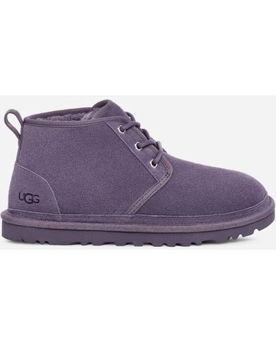 UGG Neumel Leather Shoes Chukka Boots - Purple
