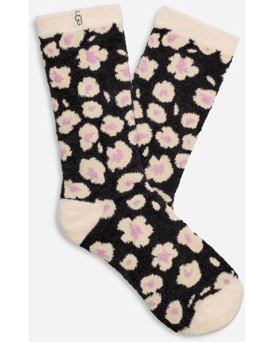 UGG Leslie Graphic Crew Sock Nylon Socks - Black