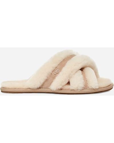 UGG Chausson Scuffita pour femme | UE in Beige, Taille 37, Cuir - Marron